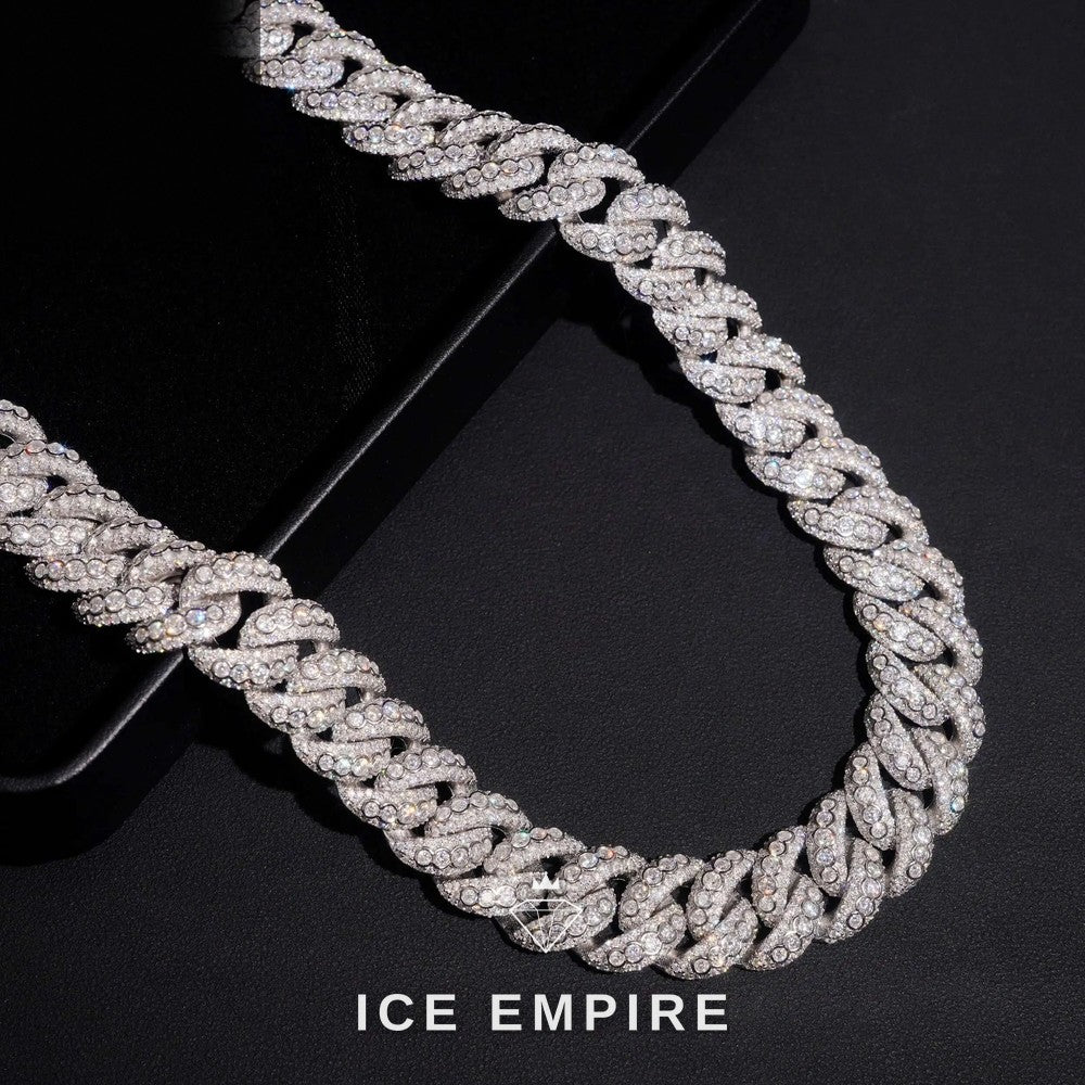 Iced Out Rose Gold Plated Moissanite Cuban Chain