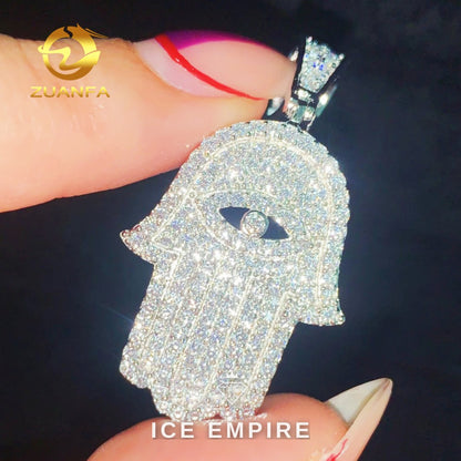 Iced Out 925 Silver Moissanite Pendant