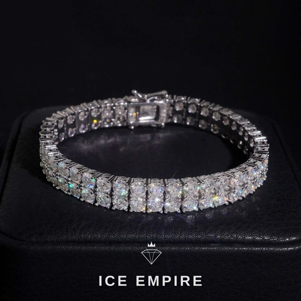 Iced Out 925 Silver Moissanite Tennis Bracelet