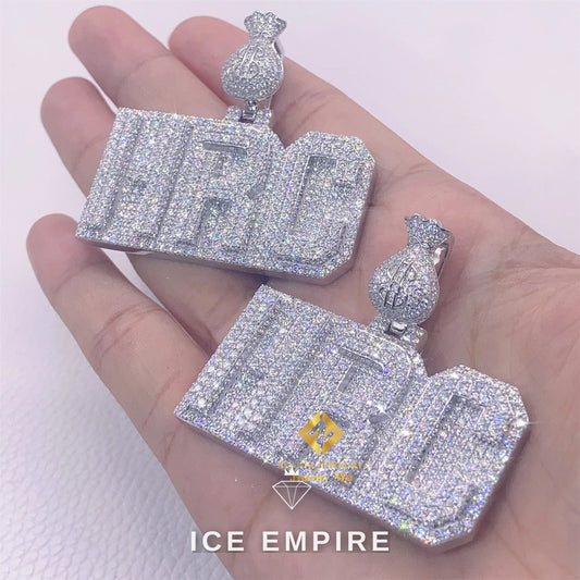 Iced Out 925 Silver Moissanite Pendant