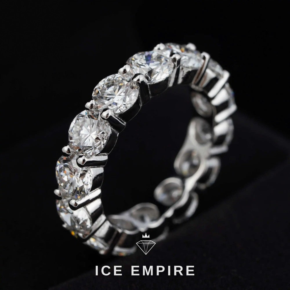Iced Out 925 Silver Lab Grown Diamond Ring