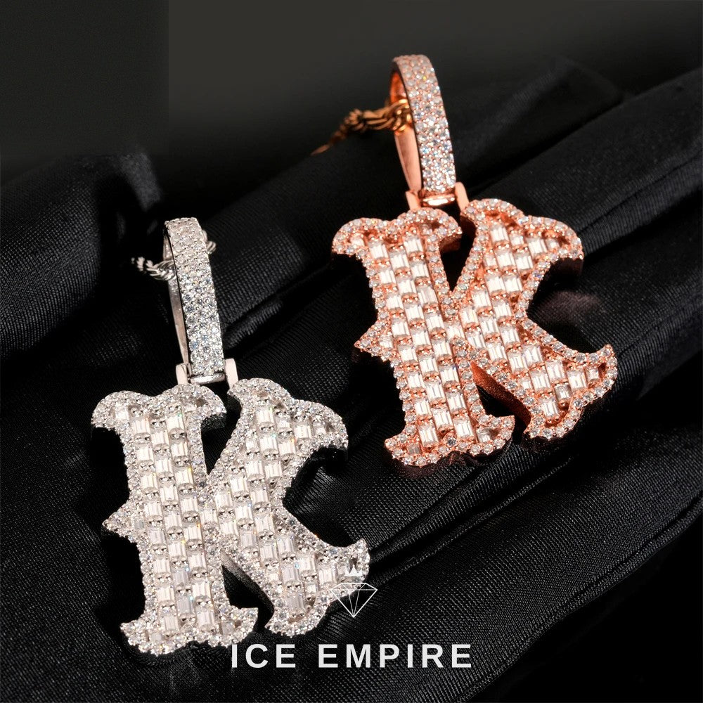 Iced Out Rose Gold Plated Moissanite Pendant