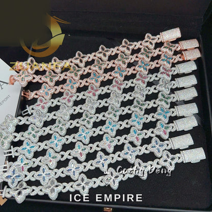 Iced Out Rose Gold Plated Moissanite Cuban Chain