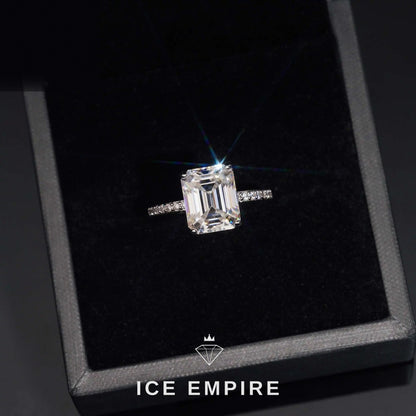 Iced Out 18K Gold Moissanite Wedding Band