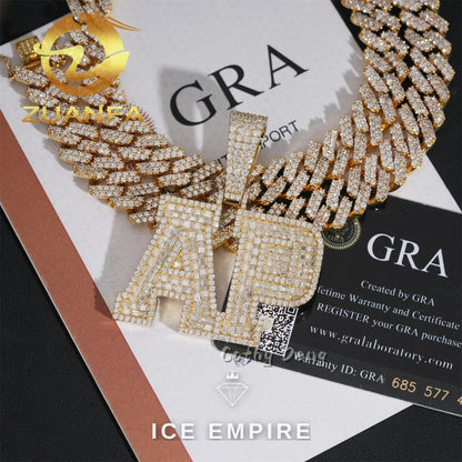 Iced Out Baguette Rose Gold Plated Cuban Chain