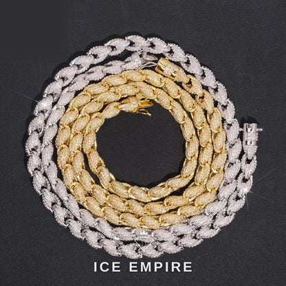 Iced Out Rose Gold Plated Moissanite Cuban Chain