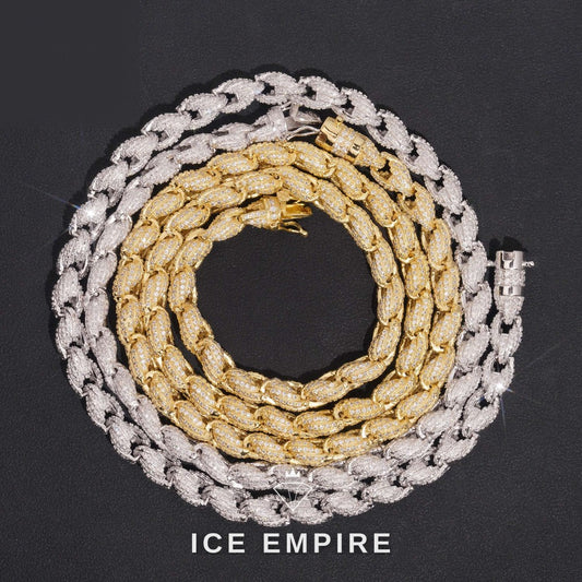 Iced Out Rose Gold Plated Moissanite Cuban Chain