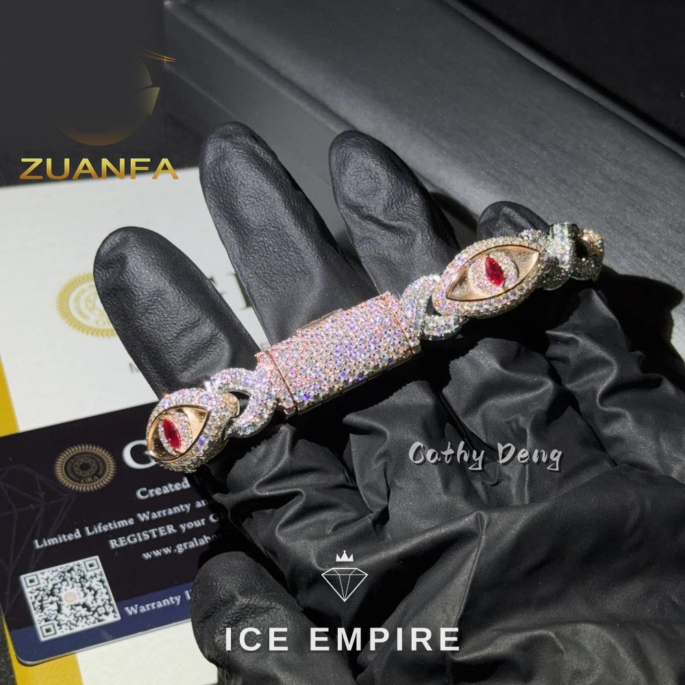 Iced Out 925 Silver Moissanite Cuban Chain