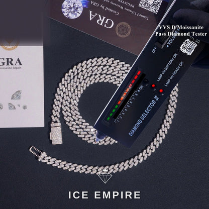 Iced Out Rose Gold Plated Moissanite Cuban Chain