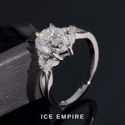 Iced Out Rose Gold Plated Moissanite Wedding Band