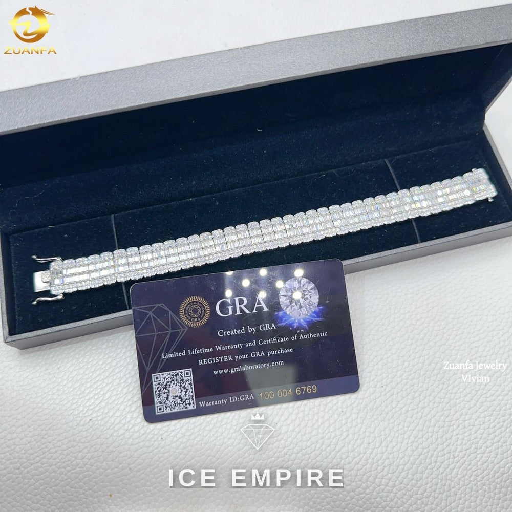 Iced Out Rose Gold Plated Moissanite Cuban Chain