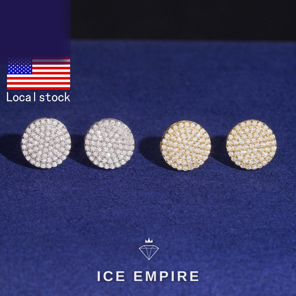 Iced Out 925 Silver Moissanite Earrings