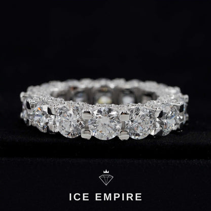 Iced Out 925 Silver Lab Grown Diamond Ring