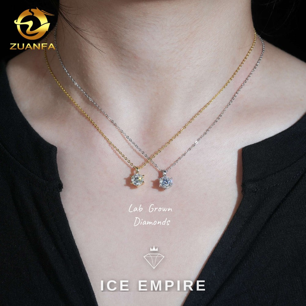 Iced Out 925 Silver Lab Grown Diamond Pendant