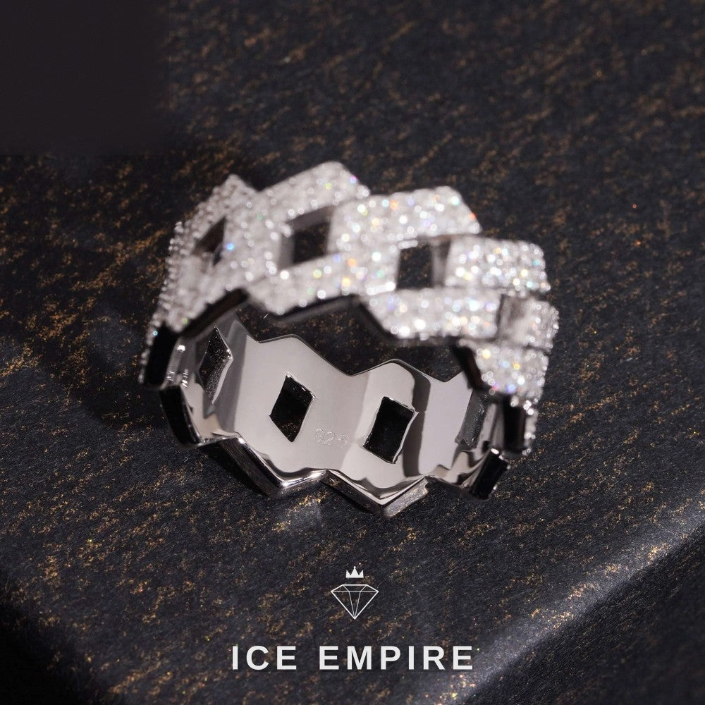 Iced Out 925 Silver Lab Grown Diamond Cuban Chain