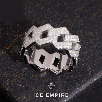 Iced Out 925 Silver Lab Grown Diamond Cuban Chain