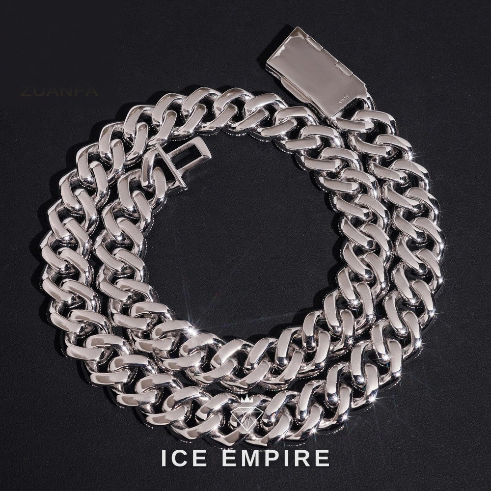 Iced Out Rose Gold Plated Moissanite Cuban Chain