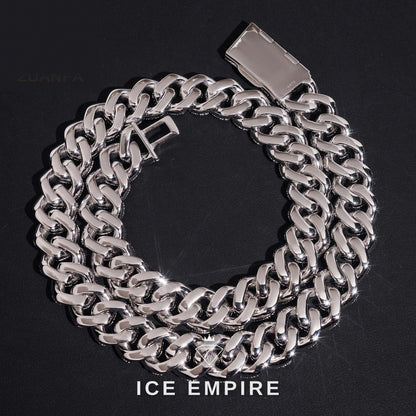 Iced Out Rose Gold Plated Moissanite Cuban Chain