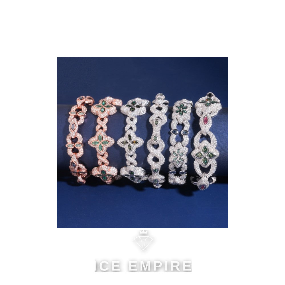 Iced Out Rose Gold Plated Moissanite Cuban Chain