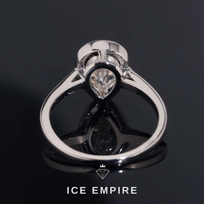 Iced Out 18K Gold Moissanite Wedding Band