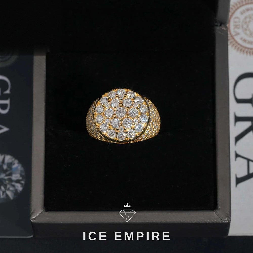 Iced Out 925 Silver Moissanite Ring