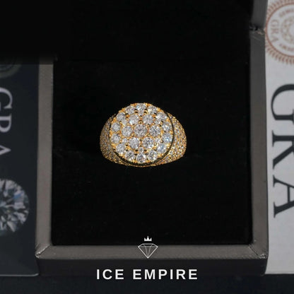 Iced Out 925 Silver Moissanite Ring
