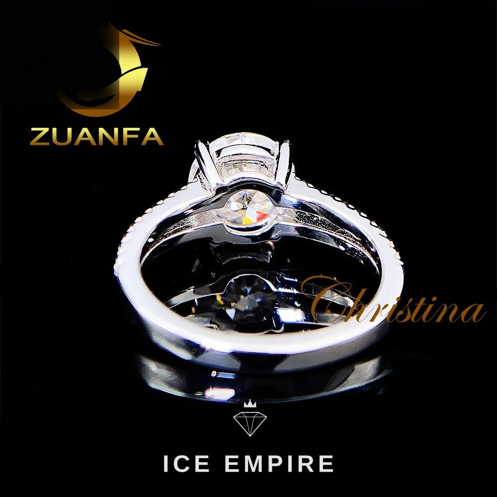 Iced Out Gold Plated Moissanite Wedding Band
