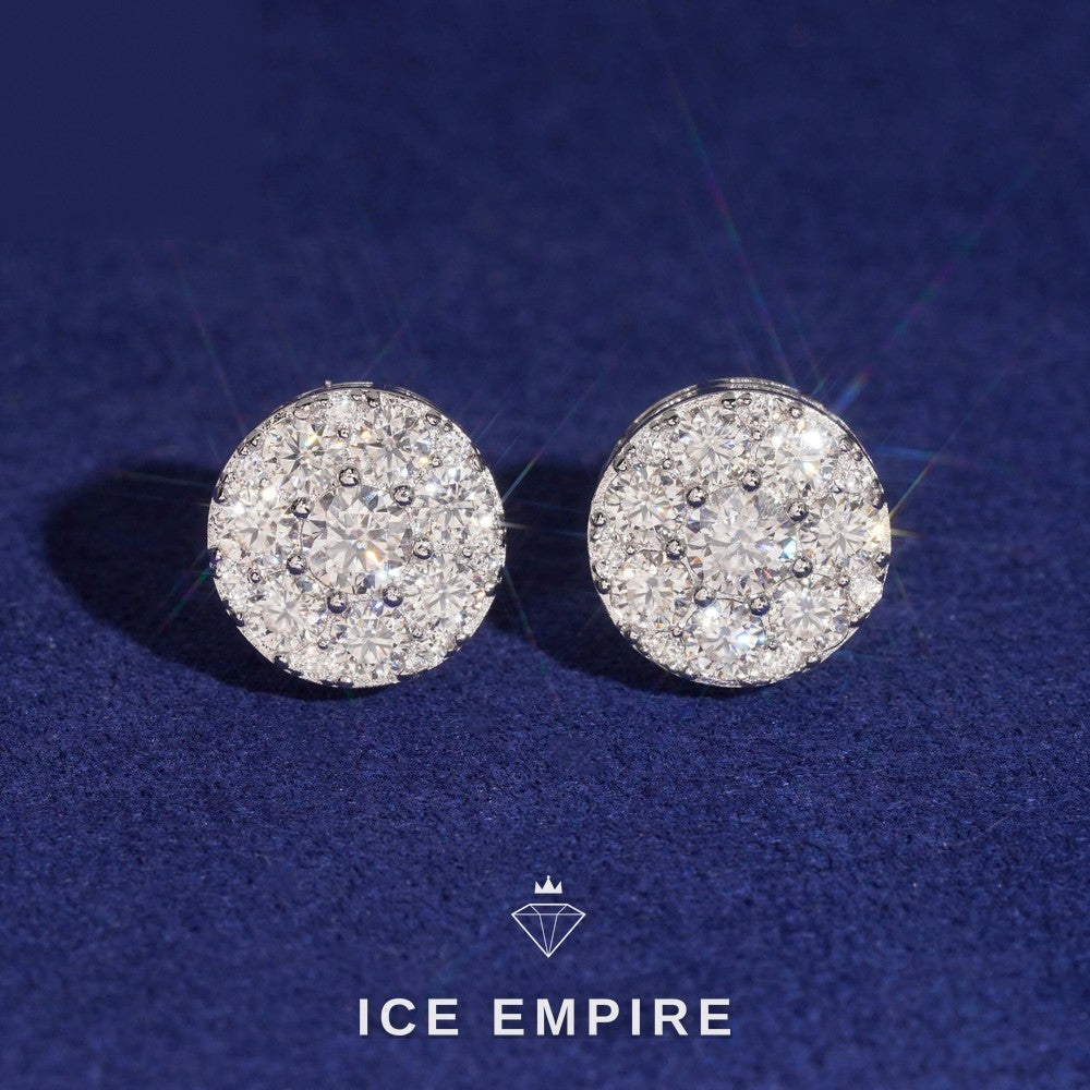 Iced Out Gold Plated Moissanite Earrings