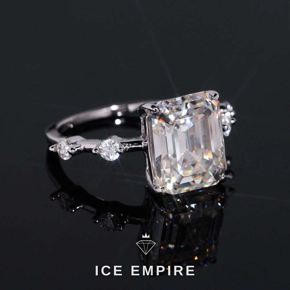 Iced Out Gold Plated Moissanite Wedding Band