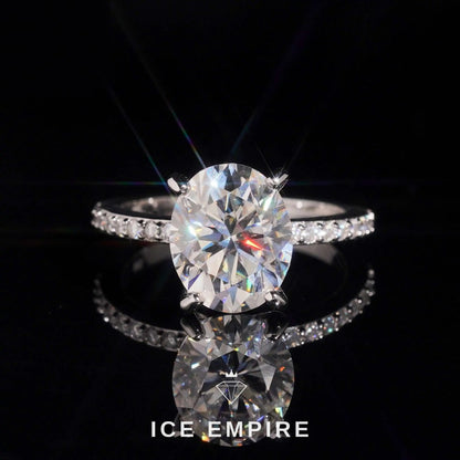 Iced Out 18K Gold Moissanite Wedding Band