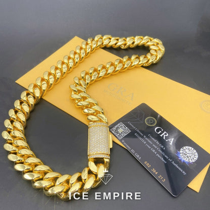 Iced Out Rose Gold Plated Moissanite Cuban Chain