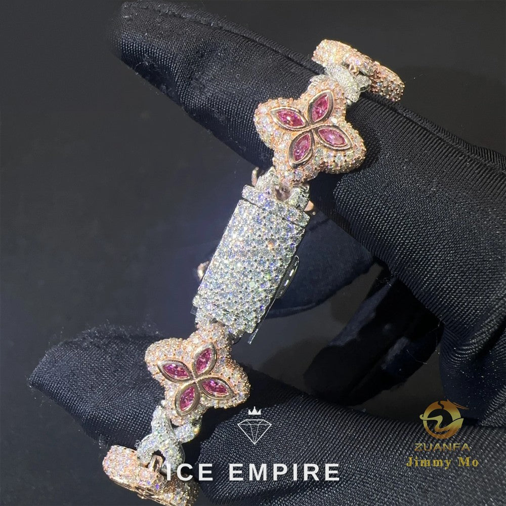 Iced Out 925 Silver Moissanite Cuban Chain