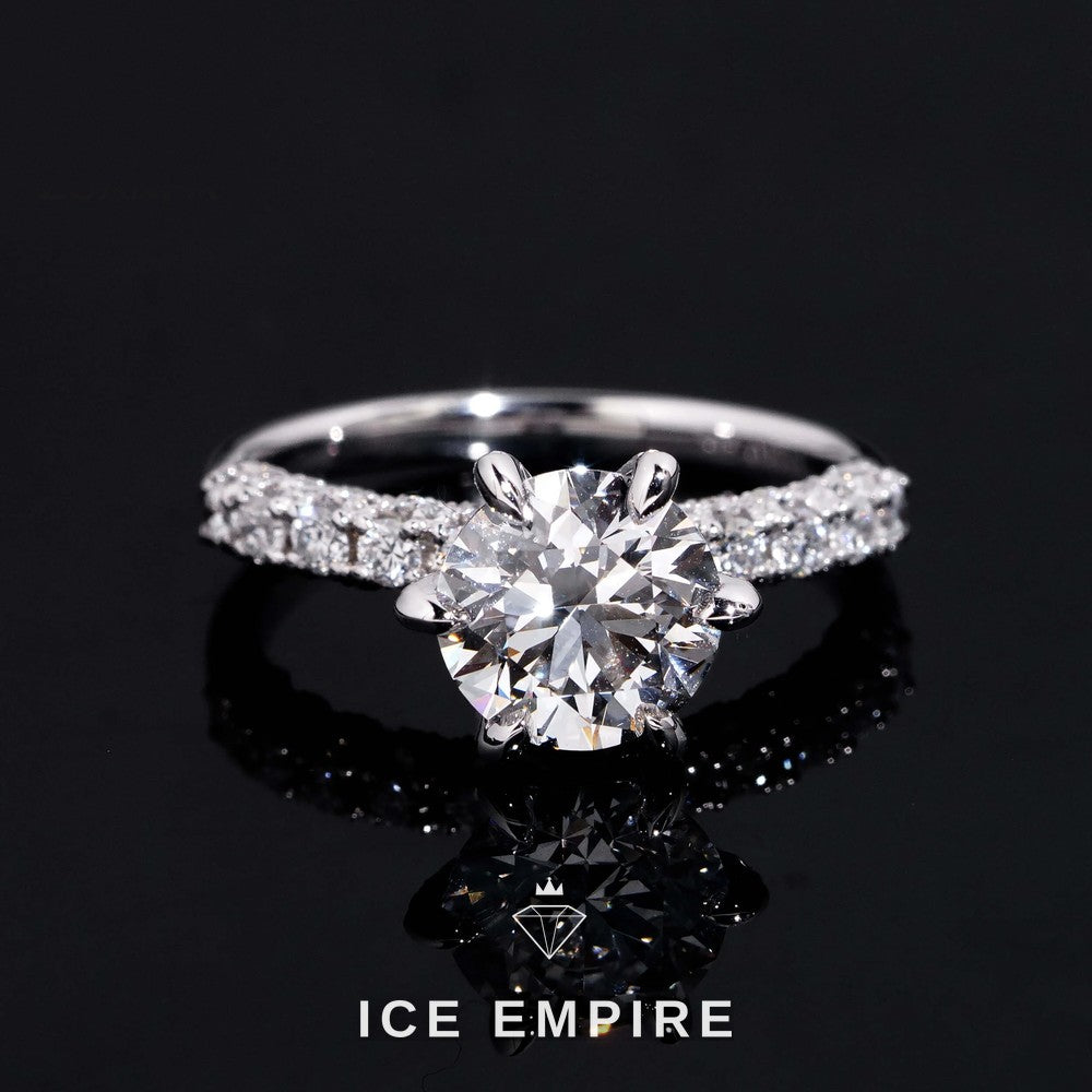 Iced Out Gold Plated Lab Grown Diamond Wedding Band