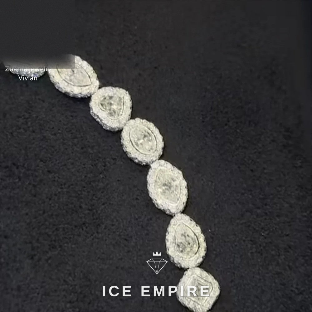 Iced Out Rose Gold Plated Moissanite Cuban Chain