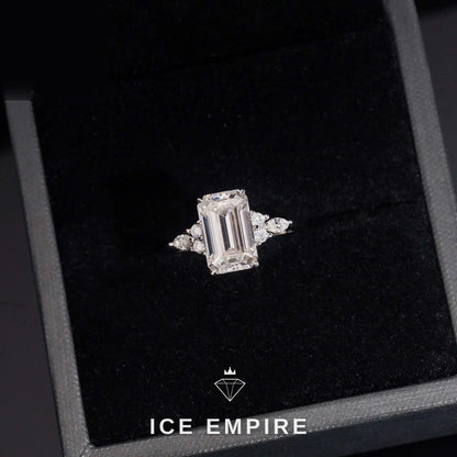 Iced Out 18K Gold Moissanite Wedding Band