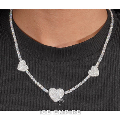 Iced Out Rose Gold Plated Moissanite Cuban Chain