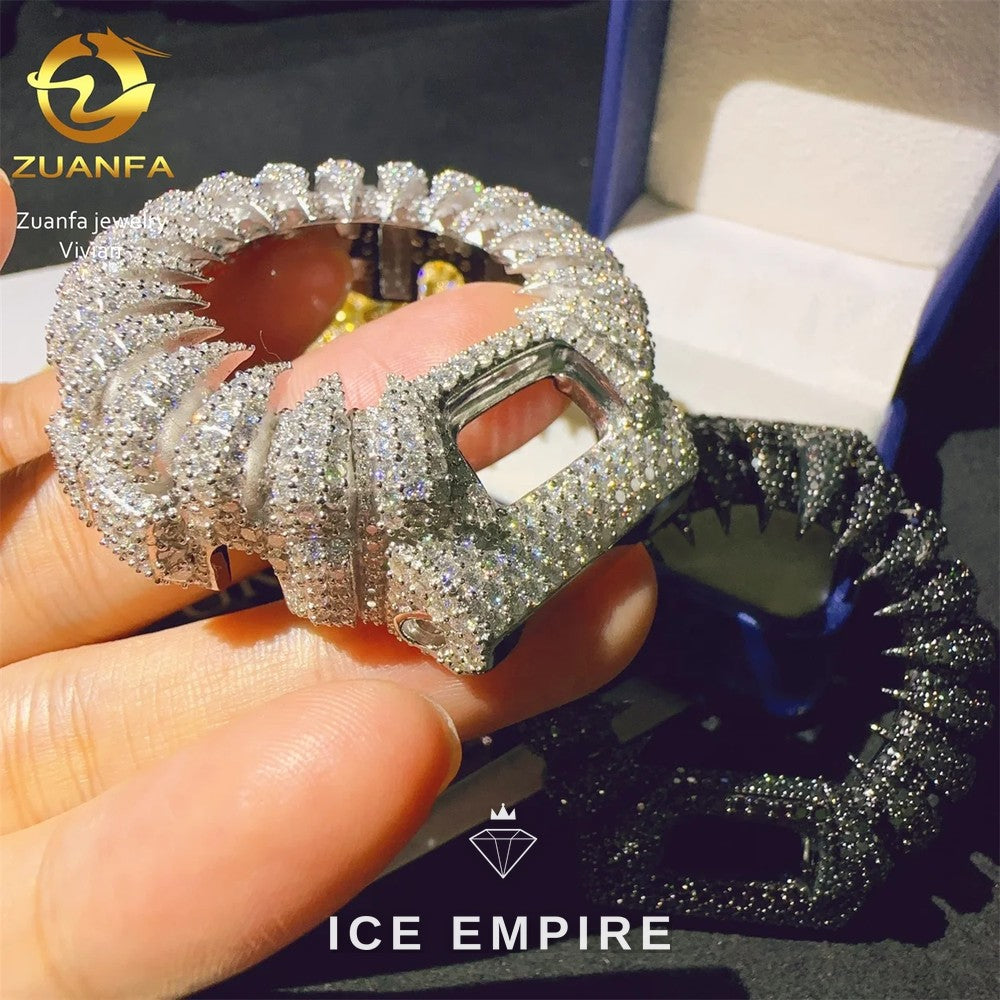 Iced Out 925 Silver Moissanite Watch