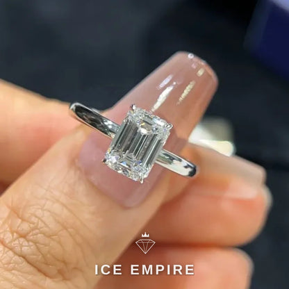 Iced Out 18K Gold Lab Grown Diamond Engagement Ring