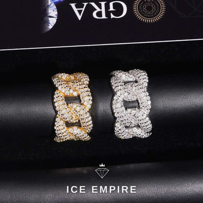 Iced Out 925 Silver Moissanite Ring