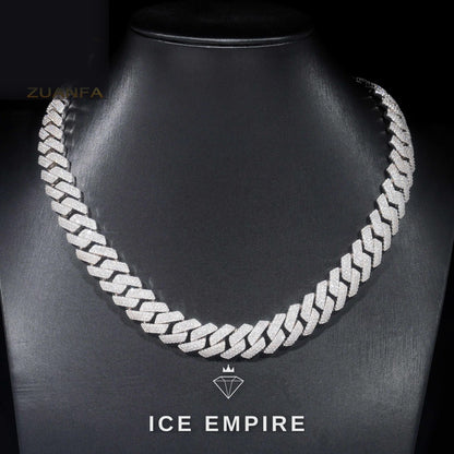 Iced Out Rose Gold Plated Moissanite Cuban Chain