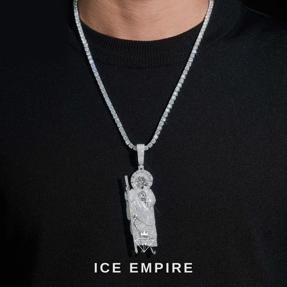 Iced Out Gold Plated Moissanite Pendant