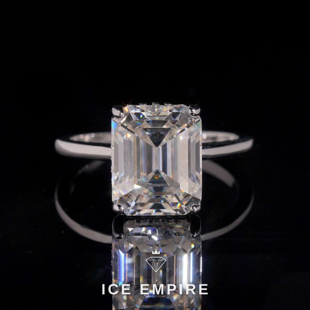 Iced Out Gold Plated Moissanite Wedding Band