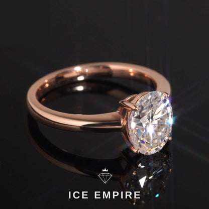 Iced Out 14K Gold Moissanite Wedding Band