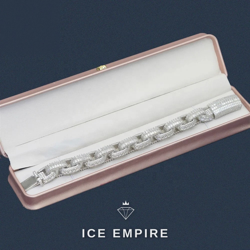 Iced Out Gold Plated Moissanite Cuban Chain