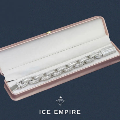 Iced Out Gold Plated Moissanite Cuban Chain