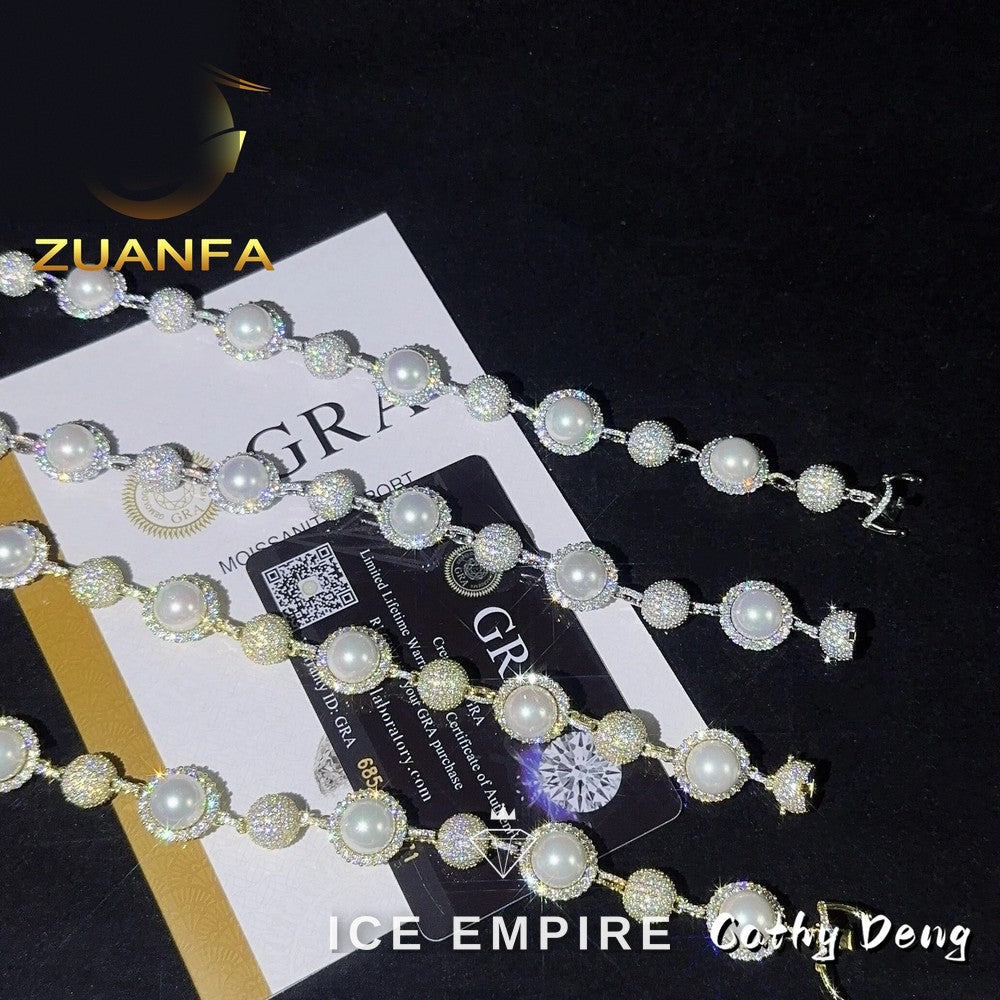 Iced Out Rose Gold Plated Moissanite Cuban Chain