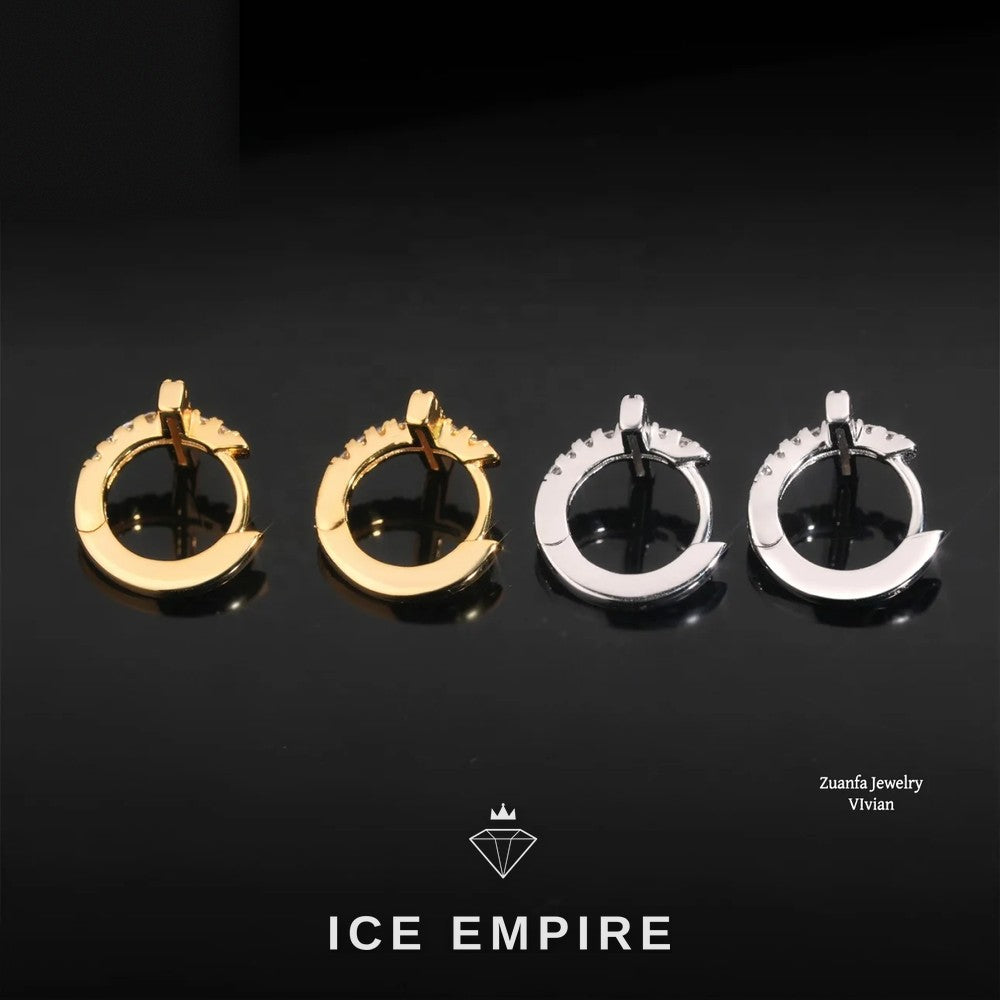 Iced Out 925 Silver Moissanite Earrings