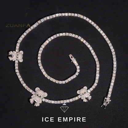Iced Out Rose Gold Plated Moissanite Cuban Chain