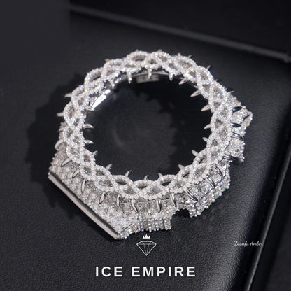 Iced Out 925 Silver Moissanite Watch