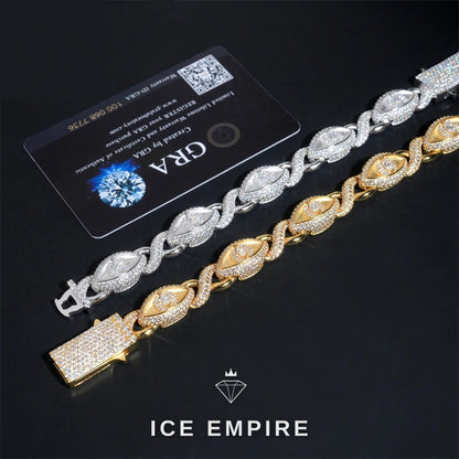 Iced Out Gold Plated Moissanite Cuban Chain